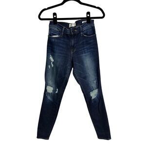 Frame Denim Le High Skinny Distressed Blue Skinny Jeans Model Y2K Grunge Size 25